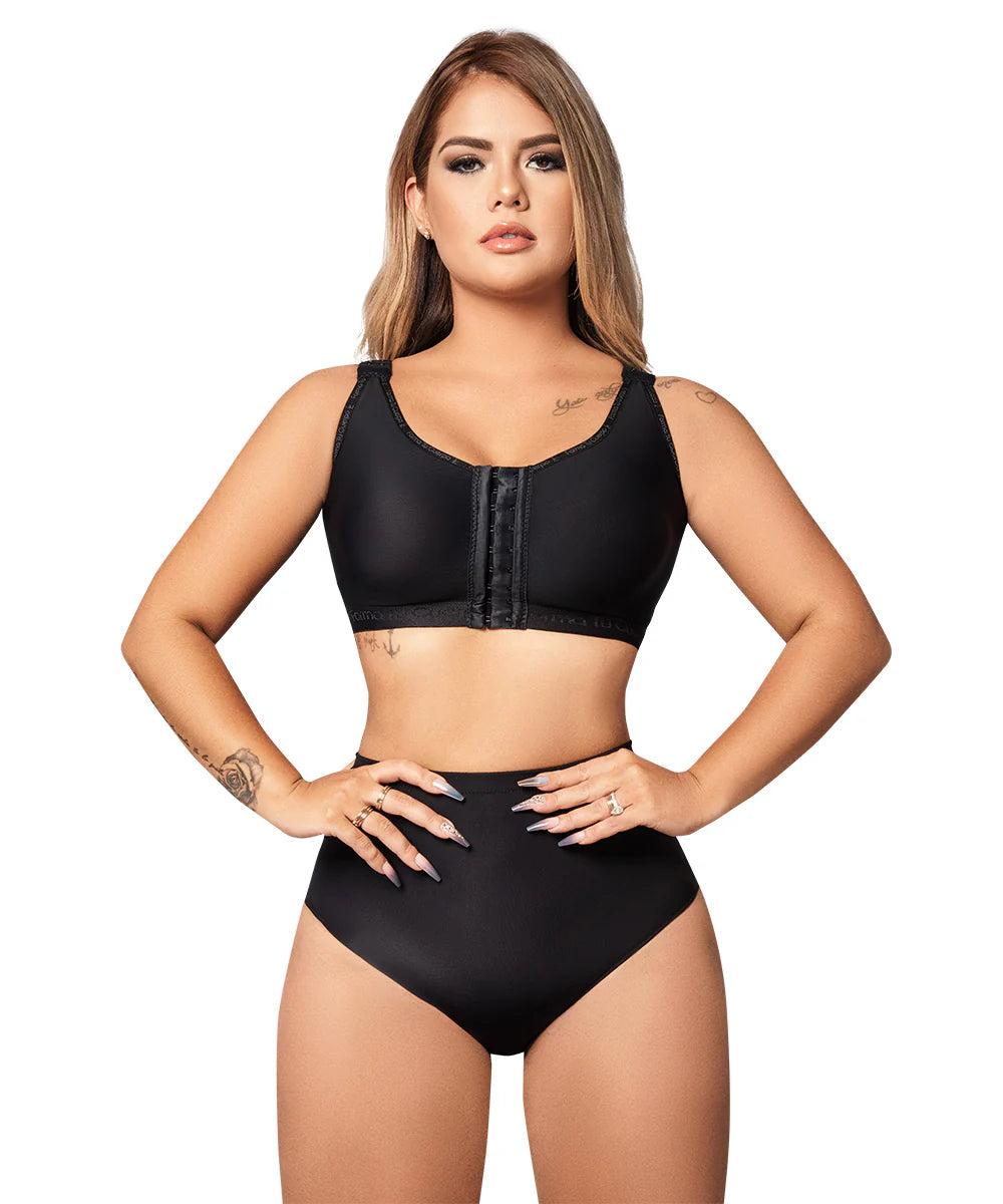 Brasier - faja Moldeadora - Negro - Tiras Anchas ( Ref. C-082 )